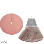 Χριστουγεννιάτικη Βάση Δέντρου Συνθετική Γούνα Ροζ Φ90cm