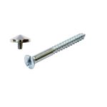 Ξυλόβιδα 45x40 Με Ορείχαλκος Διακοσμ. Καπάκι 12 4Τμχ