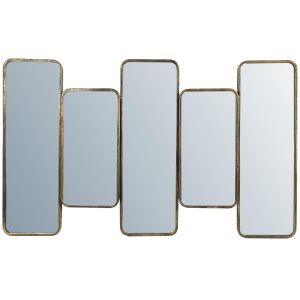 Καθρέπτης ArteLibre Καφέ Μέταλλο 100x4.5x60cm