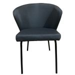 Καρέκλα Τραπεζαρίας ArteLibre JACARANDA Γκρι/Μαύρο Ύφασμα/Μέταλλο 56x56x76cm