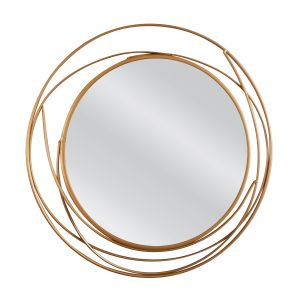 Καθρέπτης Τοίχου ArteLibre ADANEL Χρυσό Μέταλλο/Γυαλί 60x4x60cm