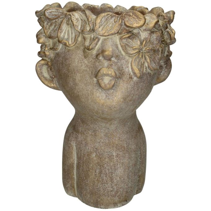 Κασπώ ArteLibre Πρόσωπο Χρυσό Τσιμέντο 17.5x17x25.5cm