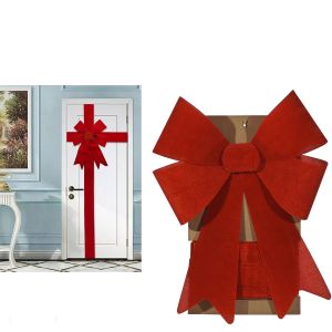 Χριστουγεννιάτικος Φιόγκος Πόρτας Κόκκινο 50x66cm