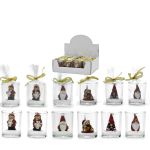 Χριστουγεννιάτικο Κερί Σε Γυάλινο Ποτήρι Με Χαρακτήρες 6cm Σε 6 Σχέδια