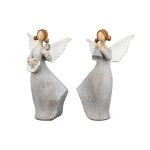 Φιγούρα Άγγελοι 'Nancy' Πολυ Γκρι 6x7.5x13cm 2Τμχ