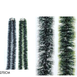 Χριστουγεννιάτικη Γιρλάντα Σκούρο Πράσινο 2.7m Σε 2 Σχέδια