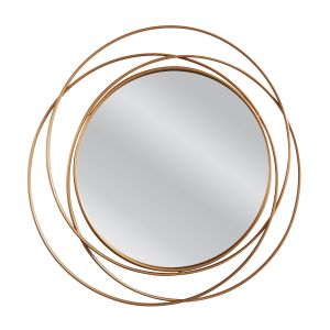 Καθρέπτης Τοίχου ArteLibre AEGNOR Χρυσό Μέταλλο/Γυαλί 70x3x70cm
