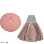 Χριστουγεννιάτικη Βάση Δέντρου Συνθετική Γούνα Ροζ 120cm