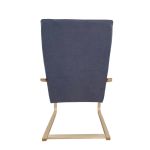 Πολυθρόνα ArteLibre NORDVIK Γκρι/Φυσικό Ύφασμα/Ξύλο 60x71x105cm