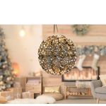 Χριστουγεννιάτικη Σφαίρα Με 400 MicroLED Θερμό Λευκό 30cm