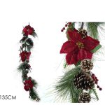Χριστουγεννιάτικη Γιρλάντα Με Αλεξανδρινό 135cm