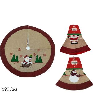 Χριστουγεννιάτικη Βάση Δέντρου Με Σχέδιο 90cm Σε 3 Σχέδια