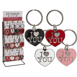 Μπρελόκ Κλειδιών 'I Love You' Πολύχρωμο Μέταλλο 4.5cm Σε 4 Χρώματα