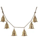 Χριστουγεννιάτικη Γιρλάντα Με Καμπάνες Χρυσό 110cm