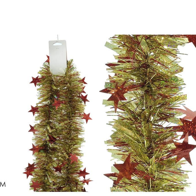 Χριστουγεννιάτικη Γιρλάντα Χρυσό/Κόκκινο 2m