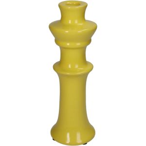 Κηροπήγιο ArteLibre Κίτρινο Κεραμικό 8x8x24cm