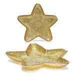 Χριστουγεννιάτικο Διακοσμητικό Μπωλ Αστεριού Χρυσό 23cm