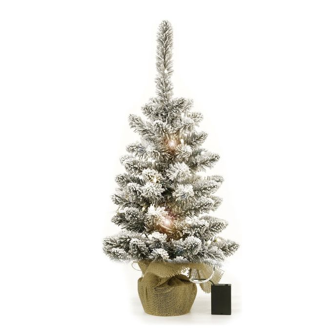 Χριστουγεννιάτικο Χιονισμένο Δεντράκι Με 60 Κλαδιά PVC Και 35 LED 60cm