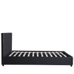 Κρεβάτι ArteLibre ABELIA Μαύρο PU 214.5x170x100cm (Στρώμα 160x200cm)