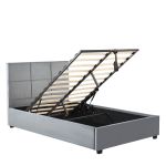 Κρεβάτι Μονό ArteLibre CLOUDREST Γκρι Ύφασμα 214x127.5x109cm (Στρώμα 120x200cm)