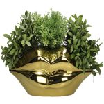 Κασπώ ArteLibre Χρυσό Κεραμικό 43x19x18.5cm