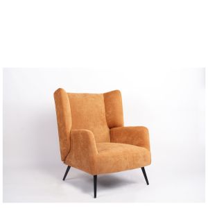 Πολυθρόνα ArteLibre NORA Πορτοκαλί Ύφασμα/Μέταλλο 100x80x89cm