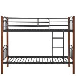 Κουκέτα ArteLibre KETCHUM Μαύρο/Καρυδί Για Στρώμα 90x190cm