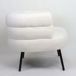 Πολυθρόνα ArteLibre CEREN Λευκό Ύφασμα/Μέταλλο/Ξύλο 87x80x70cm