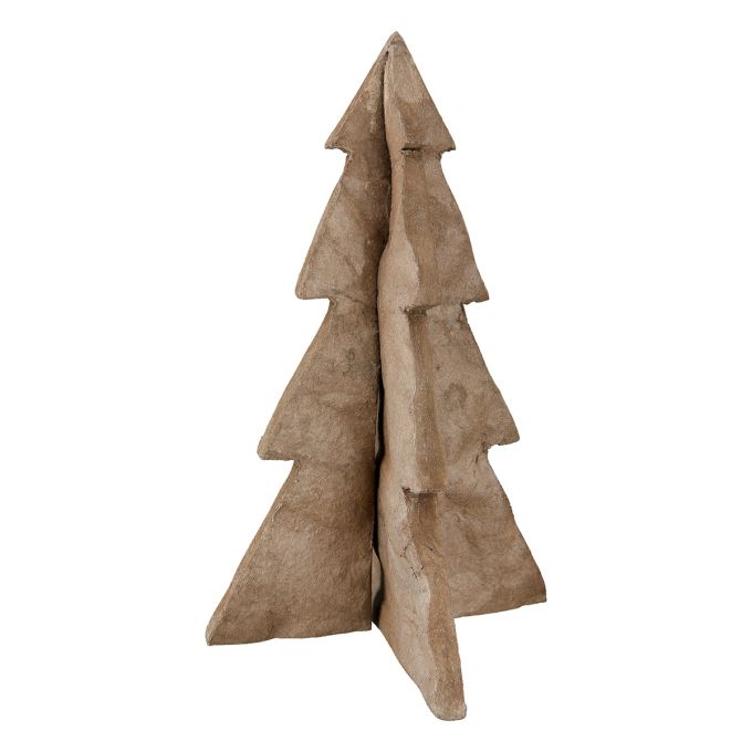Διακοσμητικό Αντικείμενο Χριστουγεννιάτικο Δέντρο 'Nordic' Χαρτοπολτός Καφέ 16x16.5x26.5cm