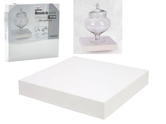 Ράφι Τοίχου Λευκό Μελαμίνη 23x23.5x3.8cm