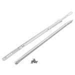 Οδηγός Συρταριού Με Ροδάκι 500mm Λευκό Μερικό Άνοιγμα