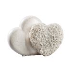 Διακοσμητικό Αντικείμενο Καρδιά 'Flower Heart' Λουλουδένιο Σχέδιο Πολυρεζίνη Ασημί/Λευκό 8.5x18x13cm