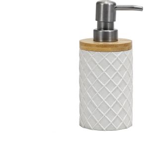 Ντισπένσερ  Λευκό/Ανοξείδωτο Ατσάλι Πολυρητίνη/Μπαμπού 220ml