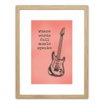 Πίνακας Σε Κορνίζα ArteLibre "Where Words Fail Music Speaks" 35x45x1.8cm