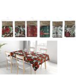 Χριστουγεννιάτικο Τραπεζομάντηλο Αδιάβροχο 140x240cm Σε 6 Σχέδια