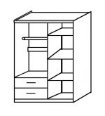 Ντουλάπα ArteLibre FRITILLARIA Φυσικό Μοριοσανίδα 89x42x181cm