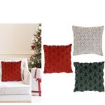 Χριστουγεννιάτικο Μαξιλάρι 45x45cm Σε 3 Σχέδια