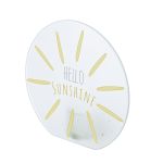 Κηροπήγιο Ρεσώ 'Sunshine' Γυαλί Γκρι/Λευκό/Κίτρινο 2Τμχ 5x9.5x10cm