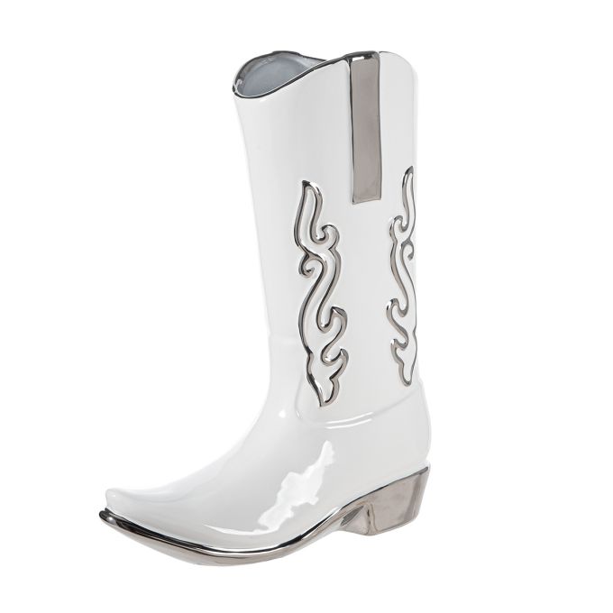 Βάζο Μποτάκια Κεραμικά Λευκά 22X8X30Cm 22X8X30Cm