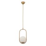 Φωτιστικό Κρεμαστό ArteLibre LORN Αντικέ/Λευκό Μέταλλο/Γυαλί 17x100cm