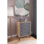 Συρταριέρα ArteLibre AMARI Δρυς/Ανθρακί Μοριοσανίδα 72x43x96cm