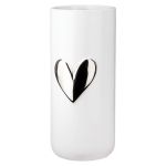 Βάζο Καρδιά Μοτίφ Κεραμικό Λευκό D10X22Cm D10X22Cm