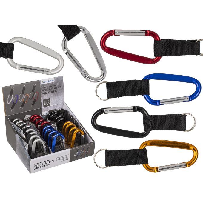 Καραμπίνερ Με Μπρελόκ Μέταλλο 13x4cm Σε 6 Χρώματα