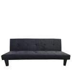 Καναπές Κρεβάτι Τριθέσιος ArteLibre NAHELE Μαύρο Ύφασμα 179x82.5x78cm