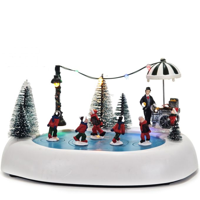 Χριστουγεννιάτικο Σκηνικό Με Φως, Μουσική Και Κίνηση 14cm