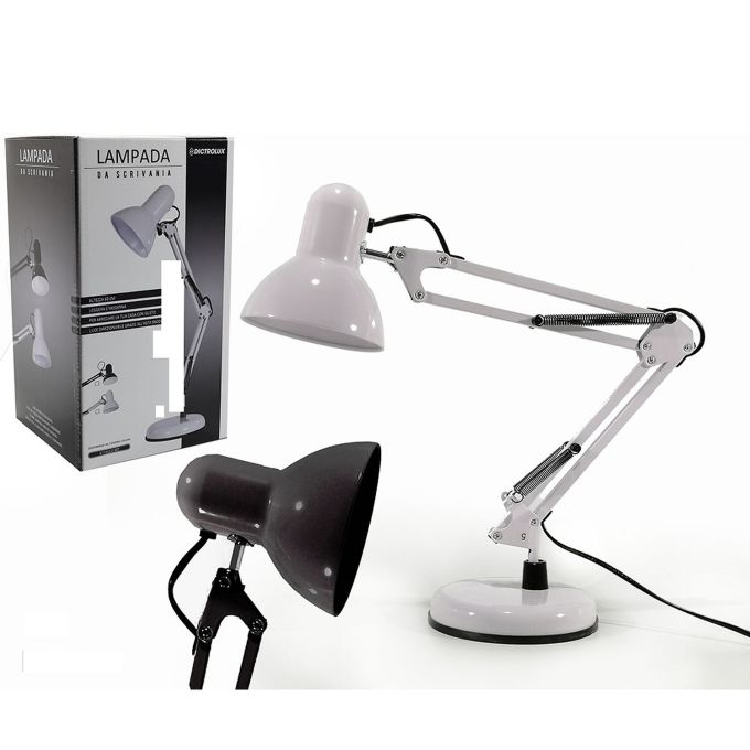 Λάμπα Γραφείου Λευκό/Μαύρο Μέταλλο 60cm Σε 2 Χρώματα
