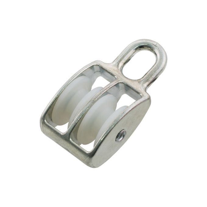 Σταθερή Διπλή Τροχαλία Με Μάτι 30mm 6mm Καλώδιο