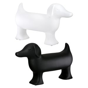 Figure Dog Ceramic Black White 2 Assorted 35X11X23Cm 35X11X23Cm