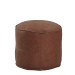 Πουφ ArteLibre CHISISI Camel Δέρμα Φ45x35cm