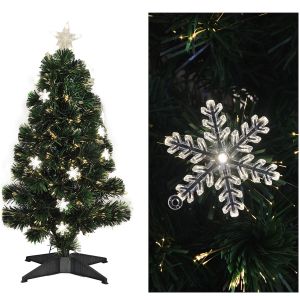 Χριστουγεννιάτικο Δέντρο Με 25 LED Και Χιονισμένο Εφέ 90cm